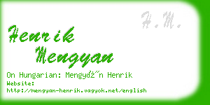 henrik mengyan business card